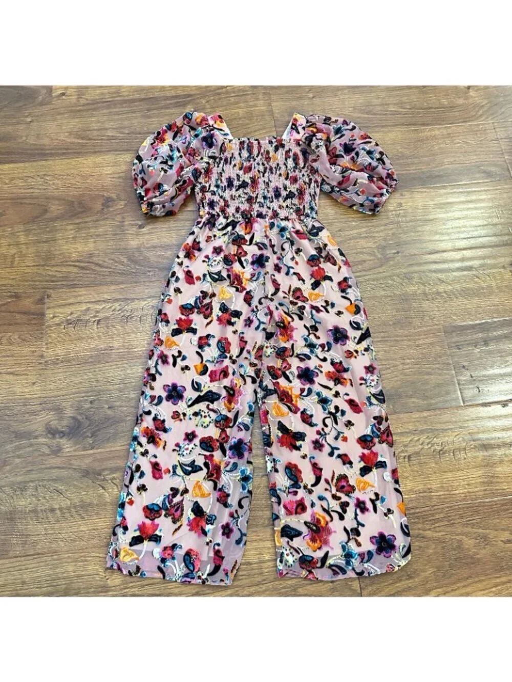 Ivy city co girls velvet burnout jumpsuit